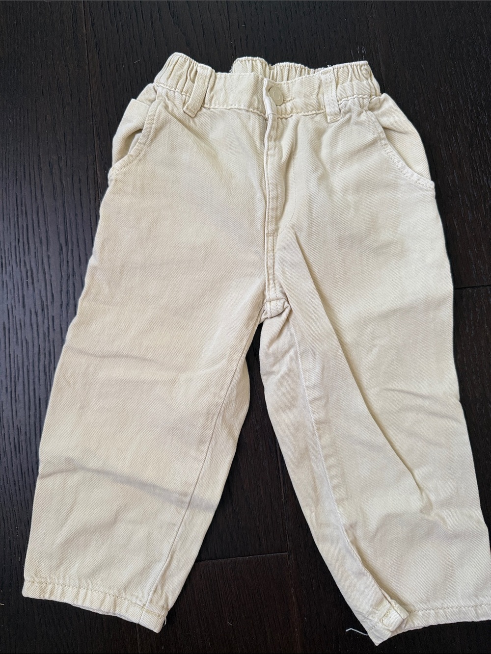 Zara Kids Neutral Cream Pull-On Pants 3T